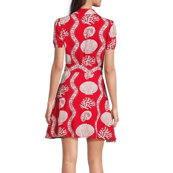 NWT SAIL TO SABLE Belted Tunic Dress in SEA STRIPE RED PRINT - Picture 15 of 16